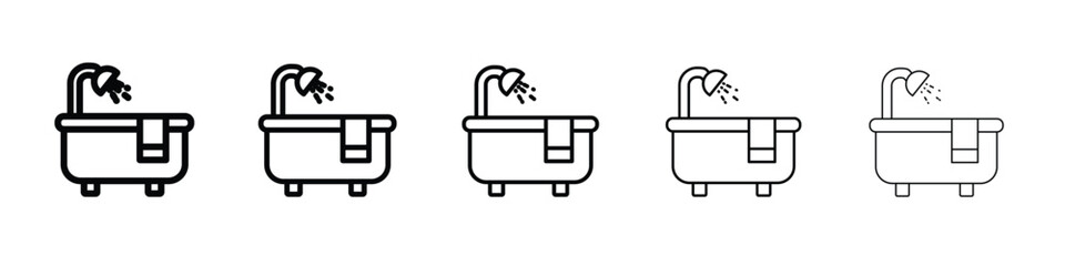 Bath icon Symbol concept for web design.simple line vector icon. logo illustration.