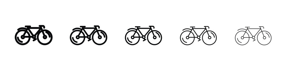 Fototapeta premium Bicycle icon Symbol concept for web design.simple line vector icon. logo illustration.
