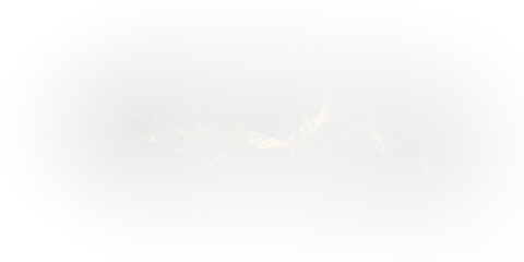 Glowing golden beam curves with sparkle and twirl in a dynamic, futuristic flare. Perfect for vector light effects, magic, and luxury visuals with a transparent background.