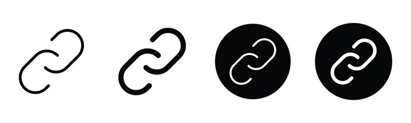 Chain, link icon , attach link icon set , vector illustration . 