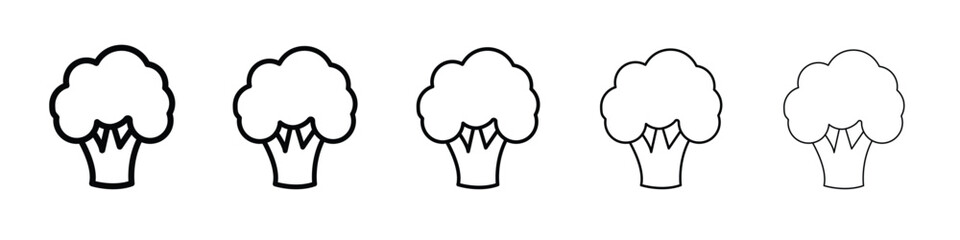 Broccoli icon Symbol concept for web design.simple line vector icon. logo illustration.
