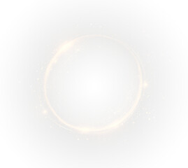 Futuristic glowing gold ring with swirl, flare, and rainbow gradient. A vibrant PNG with tech energy and spiral motion ideal for abstract, sci-fi, or fantasy-inspired designs.