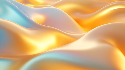 Obraz premium Abstract golden waves background with smooth shapes and elegant light reflections