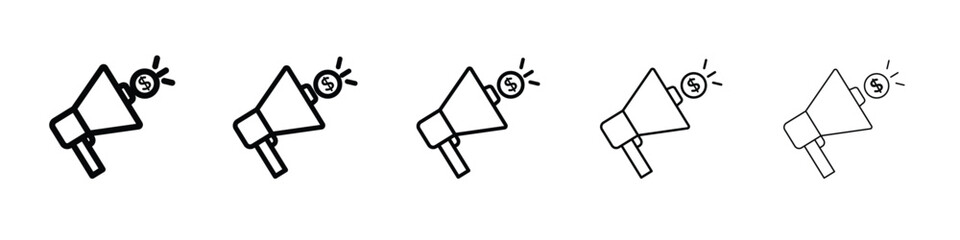 Campaign icon Symbol concept for web design.simple line vector icon. logo illustration.