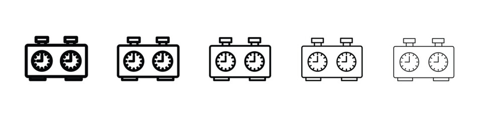 Chess clock icon Symbol concept for web design.simple line vector icon. logo illustration.