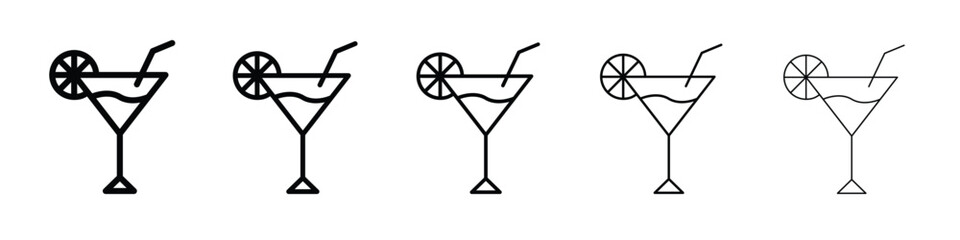 Citrus Glass icon Symbol concept for web design.simple line vector icon. logo illustration.