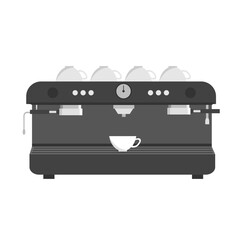 Coffee machine isolated on white background. Coffee machine for fresh coffee.Vector stock