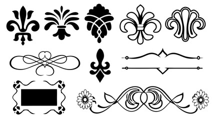 set of decorative elements