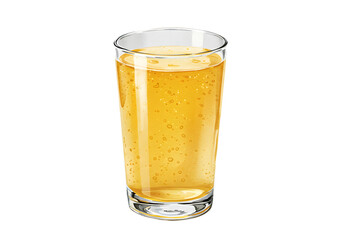 Refreshing Sparkling Apple Cider in Tall Glass clipart watercolor png, isolated on transparent background