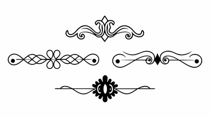 vintage calligraphic and ornamental vector decorations, perfect for wedding cards, invitation designs, and elegant frames.