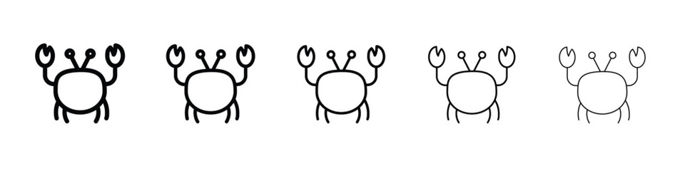 Crab icon Symbol concept for web design.simple line vector icon. logo illustration.