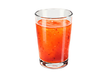 Refreshing Spicy Tomato Juice in Glass -  Perfect for Menu or Recipe clipart watercolor png, isolated on transparent background