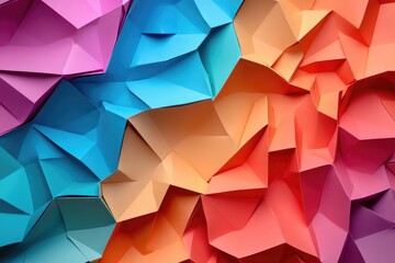 Obraz premium Abstract geometric shapes in vibrant colors (6)