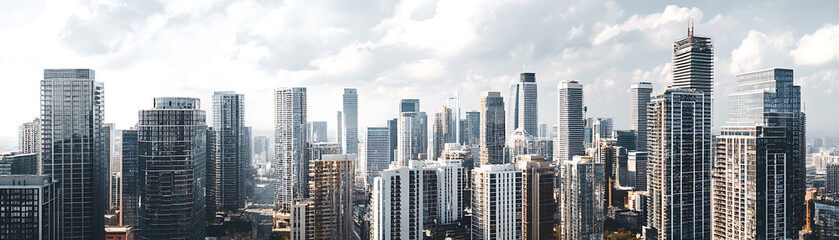 Fototapeta premium A cityscape with skyscrapers