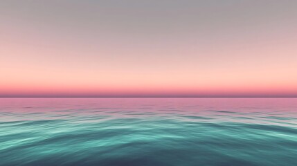 Obraz premium Ocean view at sunset with calming waves and pink sky for background and peaceful scene