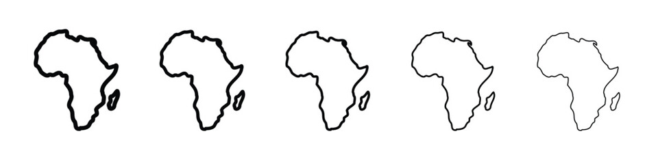 Earth africa icon Symbol concept for web design.simple line vector icon. logo illustration. © Win
