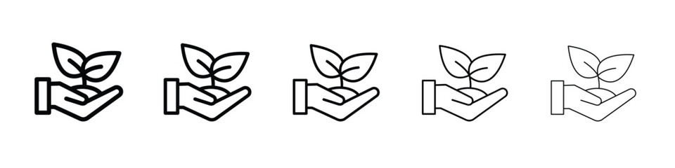 Eco-friendly icon Symbol concept for web design.simple line vector icon. logo illustration.