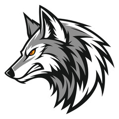 Fototapeta premium Stylized Wolf Head Vector Logo
