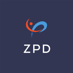ZPD Letter Initial Logo Design Template Vector Illustration