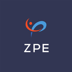 ZPE Letter Initial Logo Design Template Vector Illustration