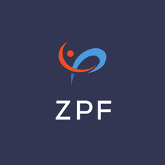 ZPF Letter Initial Logo Design Template Vector Illustration