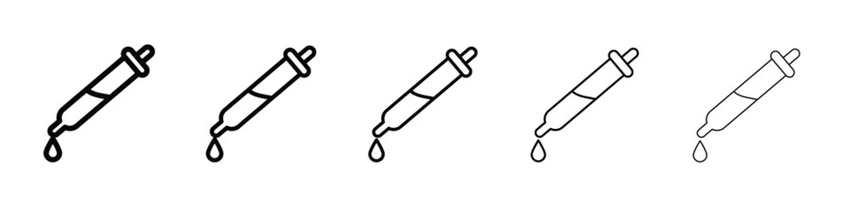 Eye dropper half icon Symbol concept for web design.simple line vector icon. logo illustration.