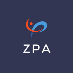 ZPA Letter Initial Logo Design Template Vector Illustration