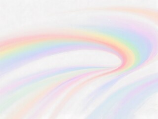 Obraz premium A bright, abstract image featuring a soft pastel rainbow swirl, creating a gentle and ethereal backdrop with a subtle textured appearance.