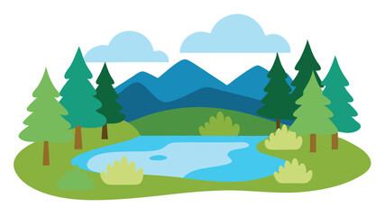 Fototapeta premium mountain landscape with forest