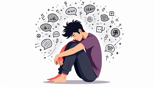 The Weight of the World on Young Shoulders Depicting Stress and Anxiety in Students and Adolescents