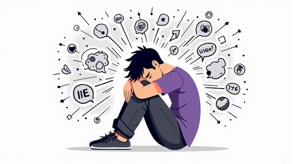 The Weight of the World on Young Shoulders Depicting Stress and Anxiety in Students and Adolescents