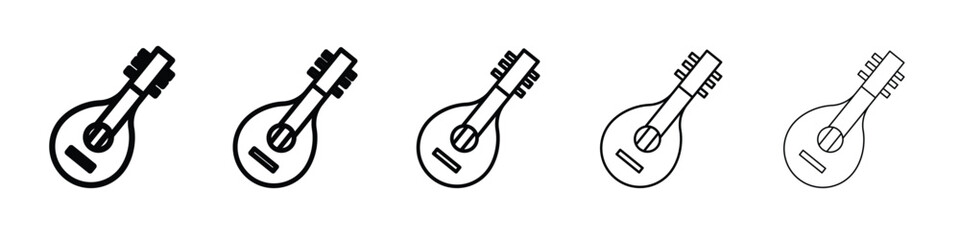 Mandolin icon Symbol concept for web design.simple line vector icon. logo illustration.