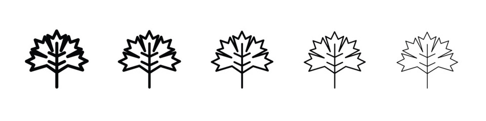 Maple leaf icon Symbol concept for web design.simple line vector icon. logo illustration.