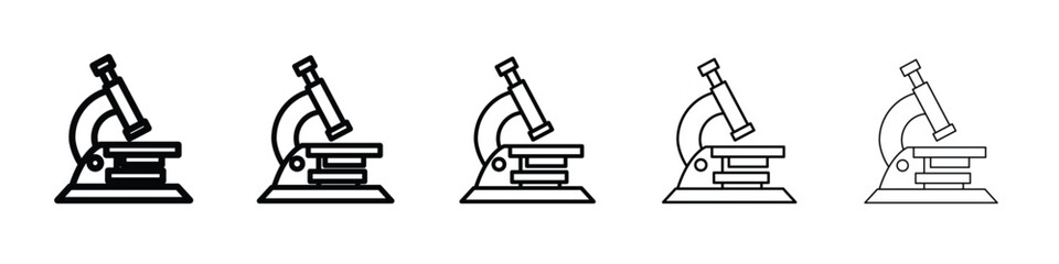 Microscope icon Symbol concept for web design.simple line vector icon. logo illustration.