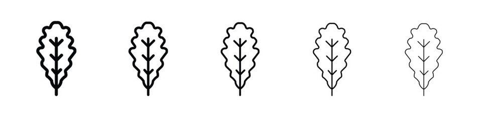 Oak Leaf icon Symbol concept for web design.simple line vector icon. logo illustration.