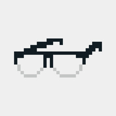 Glasses pixel art vector illustration