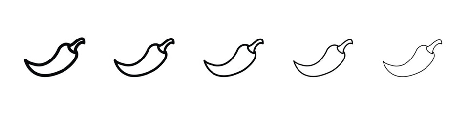 Pepper icon Symbol concept for web design.simple line vector icon. logo illustration.