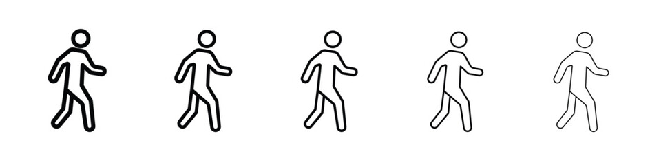 Person walking icon Symbol concept for web design.simple line vector icon. logo illustration.