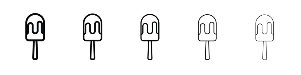 Popsicle icon Symbol concept for web design.simple line vector icon. logo illustration.