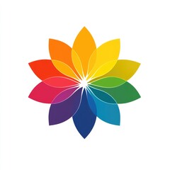 Fototapeta premium Colorful radial flower design