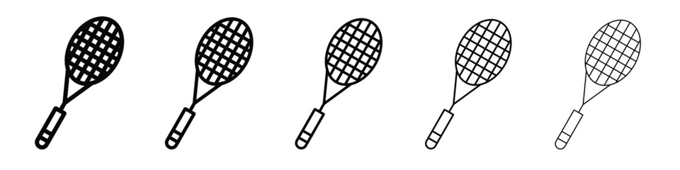 Racquet icon Symbol concept for web design.simple line vector icon. logo illustration.