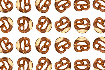 Pretzel Pattern isolated on white