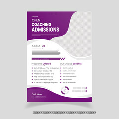 Education organic shape flyer design Template