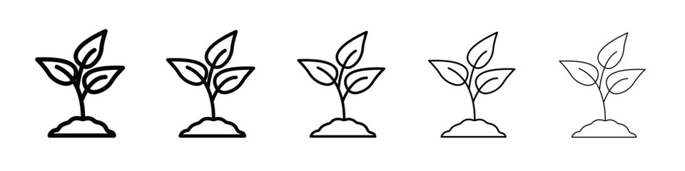 Seedling icon Symbol concept for web design.simple line vector icon. logo illustration.