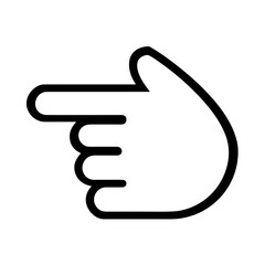 White Left Pointing Backhand Index