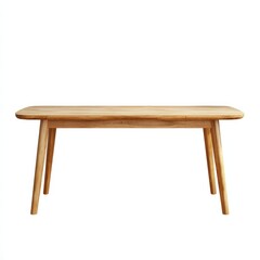 Modern Light Oak Wooden Dining Table Rectangular Design Home Furniture