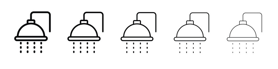 Shower icon Symbol concept for web design.simple line vector icon. logo illustration.