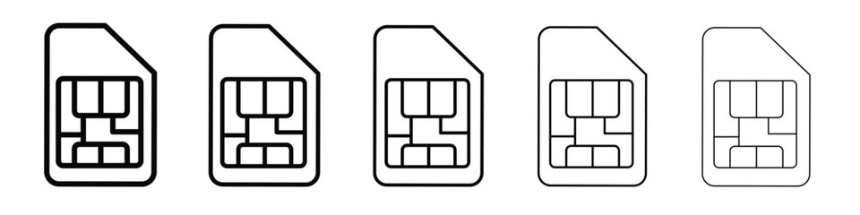 Fototapeta premium Sim card icon Symbol concept for web design.simple line vector icon. logo illustration.