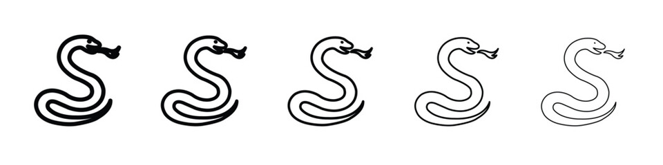 Snake icon Symbol concept for web design.simple line vector icon. logo illustration.