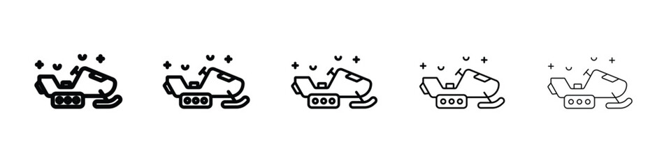 Snowmobile icon Symbol concept for web design.simple line vector icon. logo illustration.